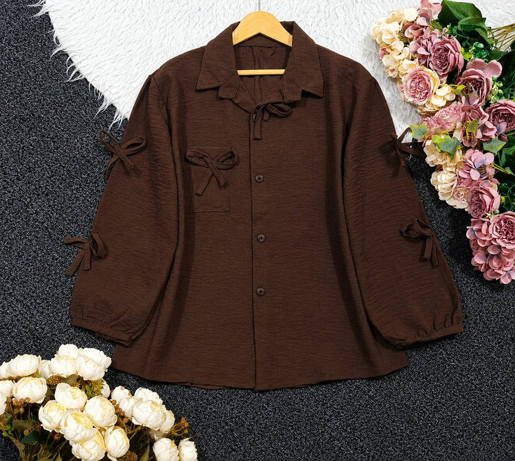 شومیز مانتویی تینا ۲۸۸ شیک و خاص در رنگبندی 🎀🎀کد ۱۹۶۳۹ لیدی