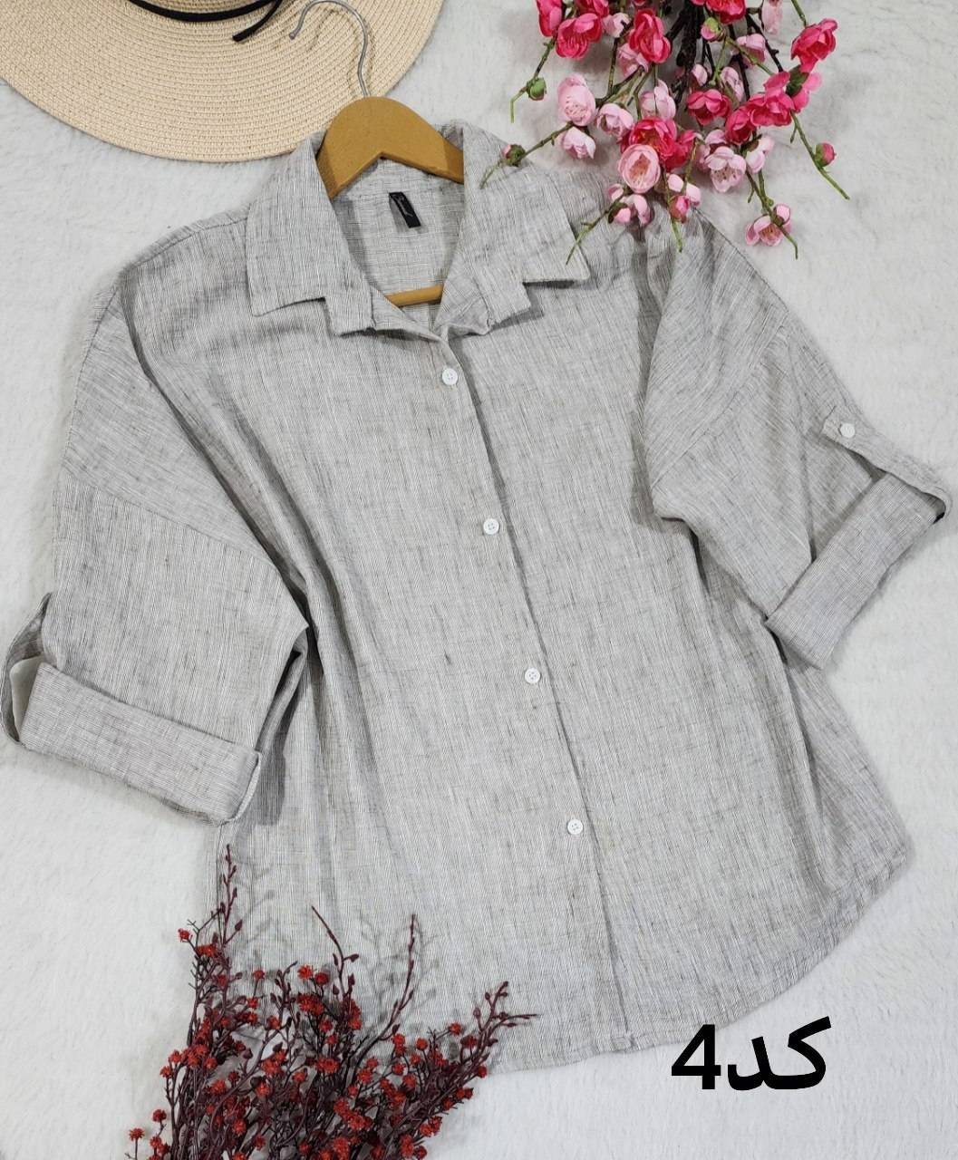 شومیز مانتویی لنین زارا نگین تنخور زیبا و شیک 🎀❤️کد502 شانی
