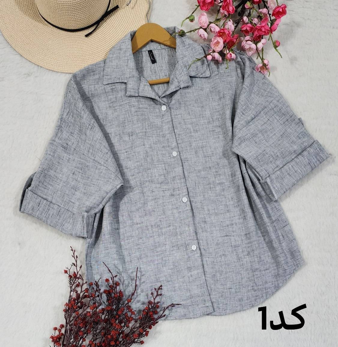شومیز مانتویی لنین زارا نگین تنخور زیبا و شیک 🎀❤️کد502 شانی
