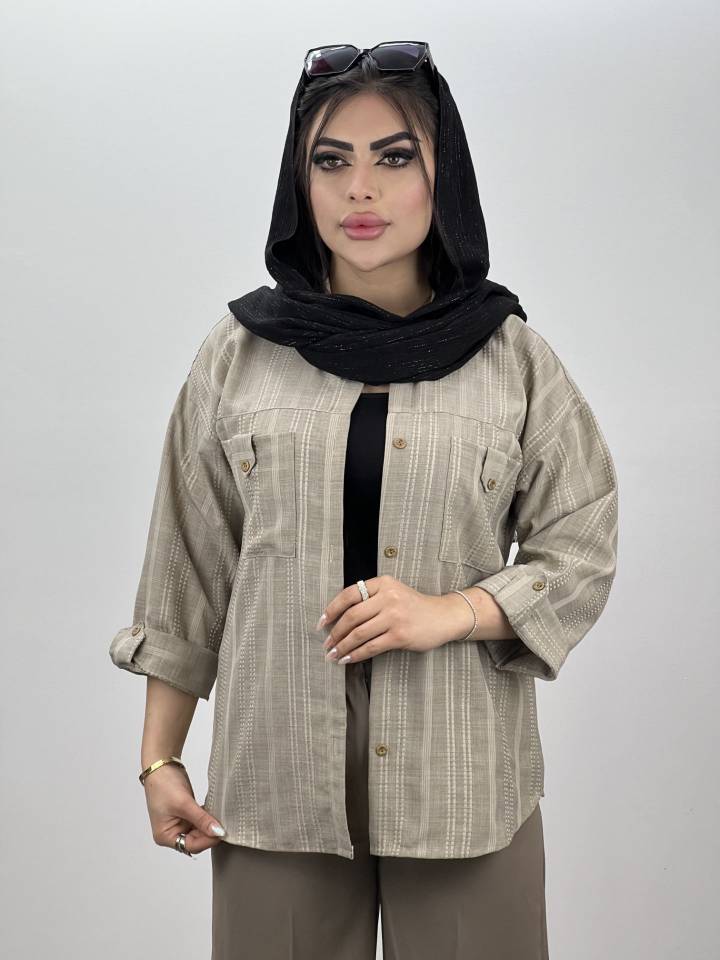 شومیز مانتویی کوک دوزی گلژین تنخور زیبا و شیک ❤️🥰کد504 شانی