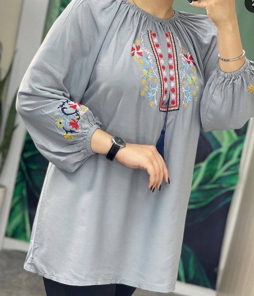 شومیز گلدوزی مارال در رنگ بندی شیک و خاص ❤️🎀کد19671 کلار