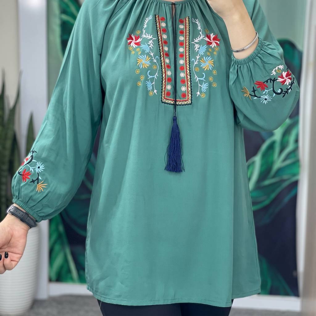 شومیز گلدوزی مارال در رنگ بندی شیک و خاص ❤️🎀کد19671 کلار