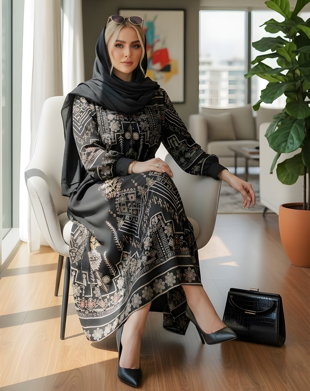 پیراهن سنتی یقه چین دار🥰باکیفیت عالی✅کد/دلتا3213