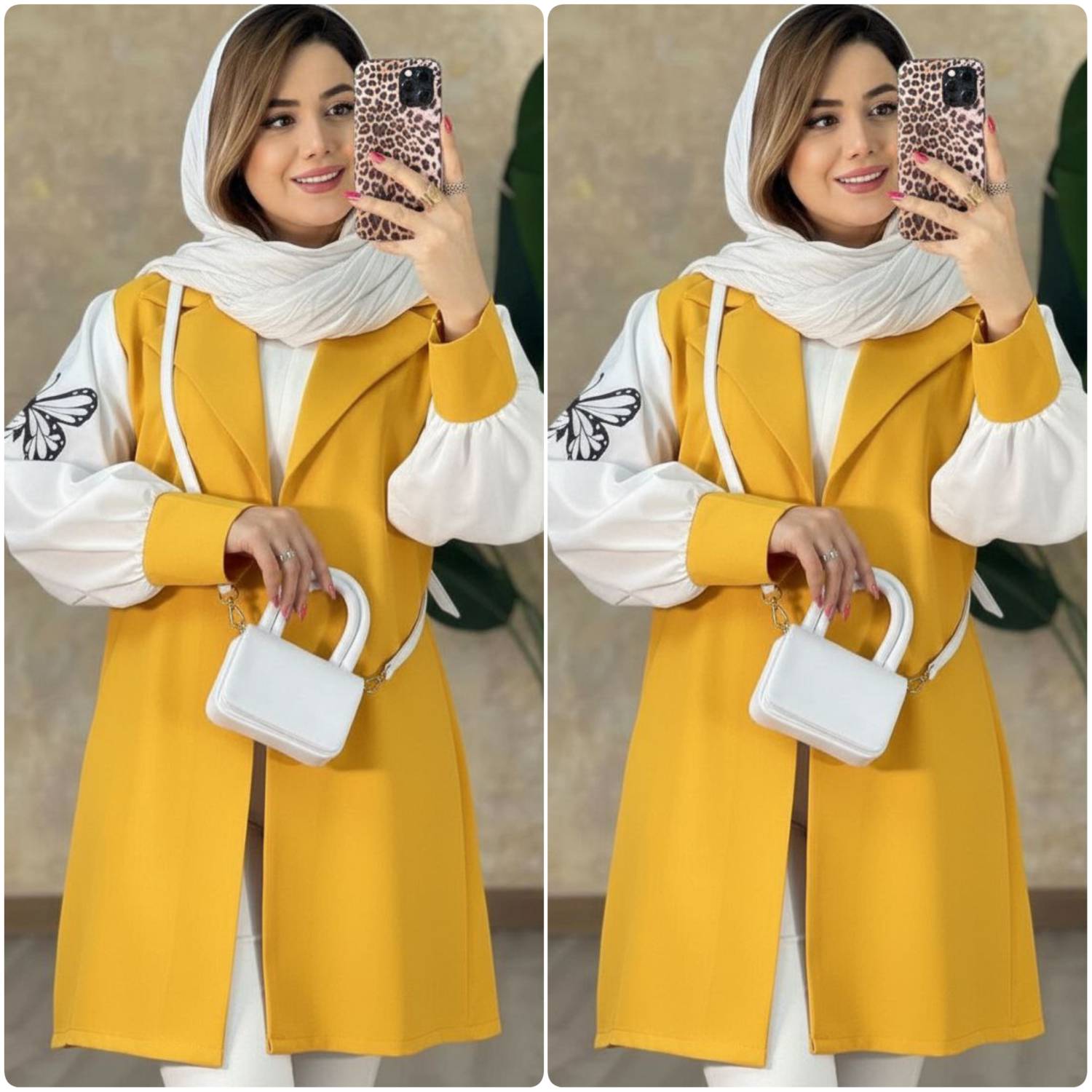 مانتو پریسلا کرد پلاس آستین داکرون اعلا تک رنگ خردلی کد 19607 الیشکا