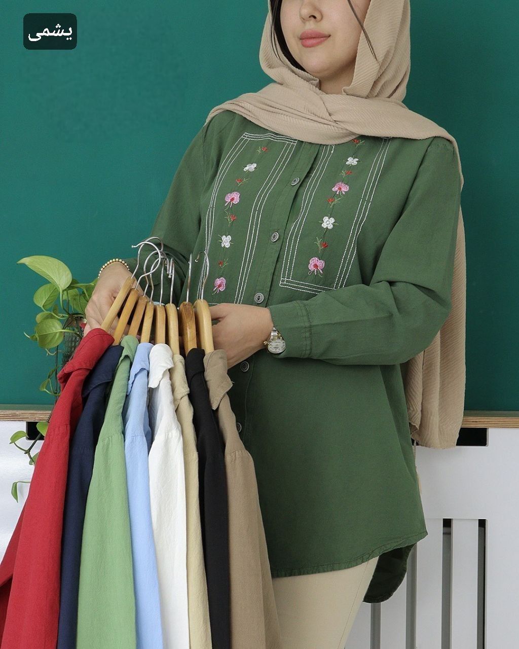 مانتو الیاف دادلی گلدوزی شده😍🎀✨کد 19573 شایسته