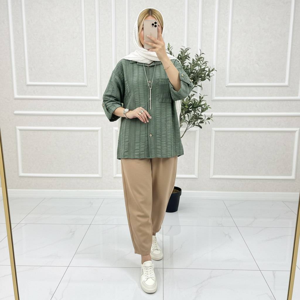 شومیز مانتو کوک دوزی بهار در رنگ بندی شیک و زیبا 🥰🎀کد505 شانی