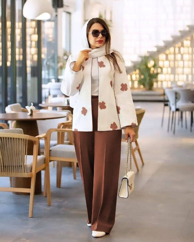 کت شلوار گلدار در رنگ بندی شیک🥰❤️کد653 آدراپانا