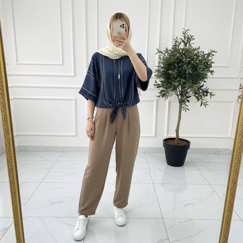 شومیز گره ای هانیه تنخور زیبا و رنگ بندی شیک 🎀🥰کد507 شانی
