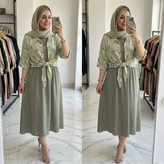 ست شومیز گره ای و سارافون شایلی با کیفیت عالی در رنگ بندی کد 15644 والیا