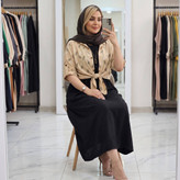 ست شومیز گره ای و سارافون شایلی با کیفیت عالی در رنگ بندی کد 15644 والیا