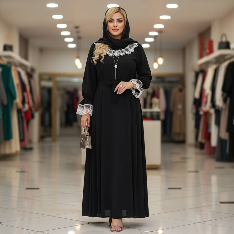 پیراهن عبایی محبوبه الیزه با کیفیت عالی و درجه یک کد 16663 والیا