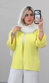 شومیز باکسی نگینی مدل ویانا با کیفیت در سه رنگ کد 16574 سارین