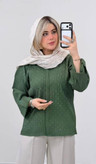 شومیز باکسی نگینی مدل ویانا با کیفیت در سه رنگ کد 16574 سارین