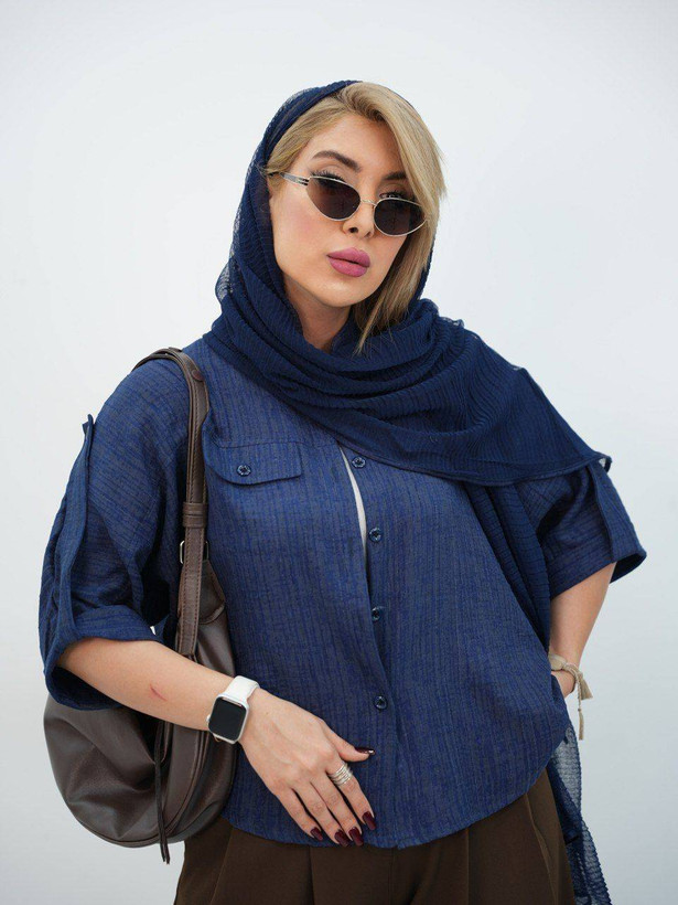 شومیز باکسی شانل تنخور زیبا و شیک 😍🥰کد 20822 ترمه