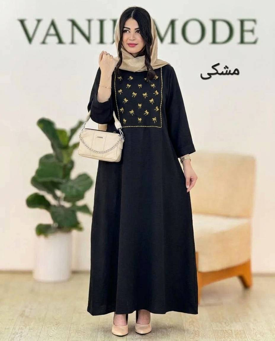 عبا پاپیونی تنخور زیبا و شیک 🥰😍کد15851 ماه بانو