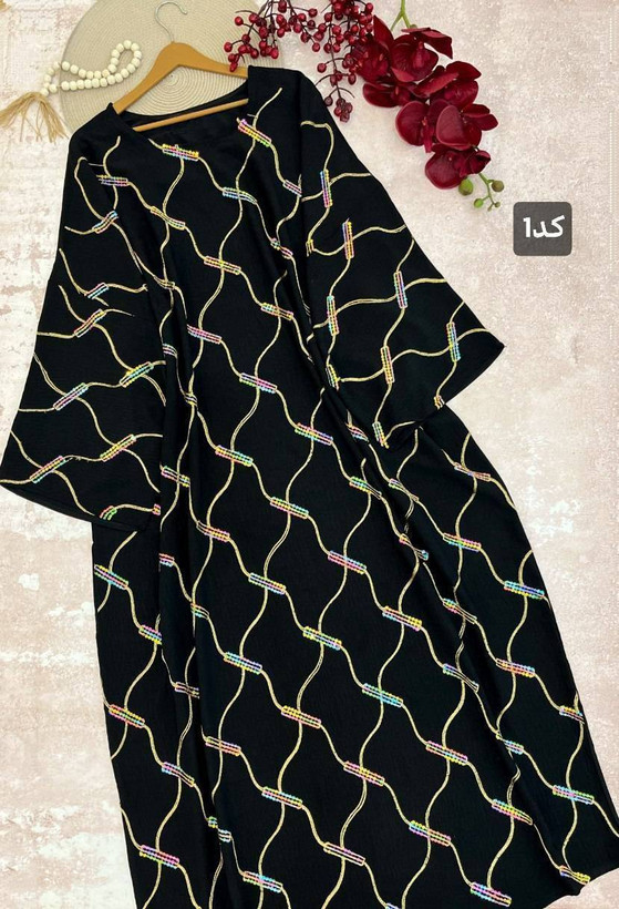 عبایی گندم جذاب و خاص با کیفیت عالی کد 100719 ارغوان