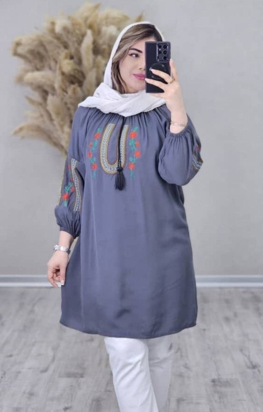 شومیز تارا تنخور زیبا و رنگ بندی شیک 😍❤️کد 18375 کلار
