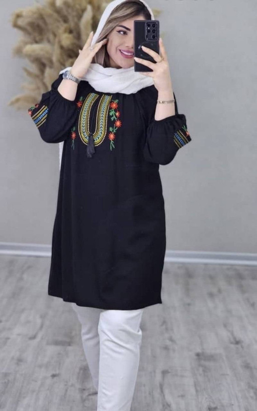 شومیز تارا تنخور زیبا و رنگ بندی شیک 😍❤️کد 18375 کلار