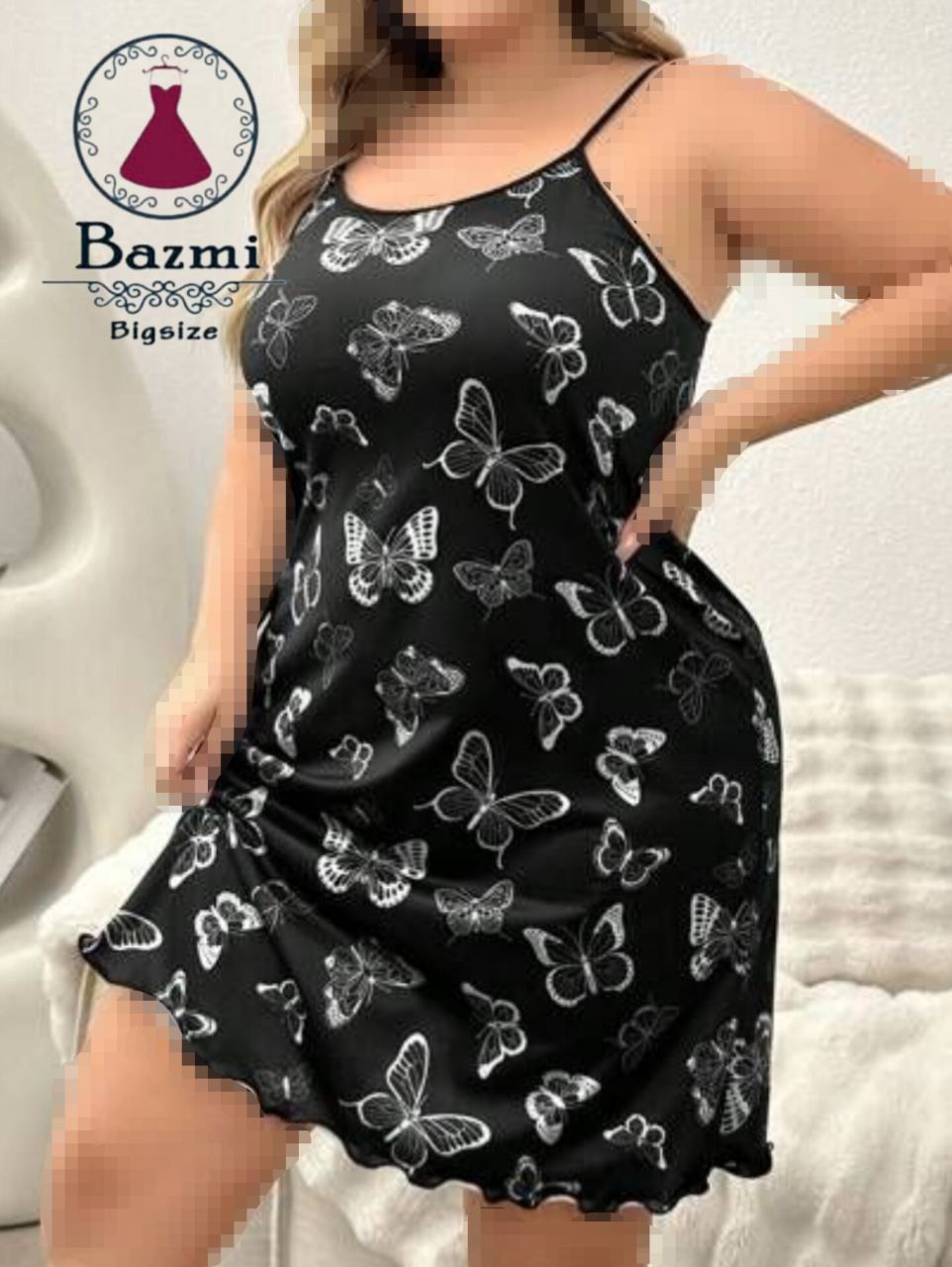 پیراهن عروسکی راحتی سایز بزرگ ۶۳۱۳ بزم🎀🌈🛍