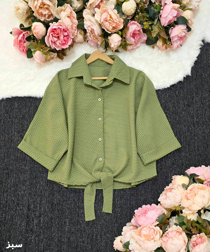 شومیز گره ای آنیسا زیبا وجذاب تنخور عالی در رنگبندی 🎀 🎀 کد ۱۱۹۱۳ مدلند