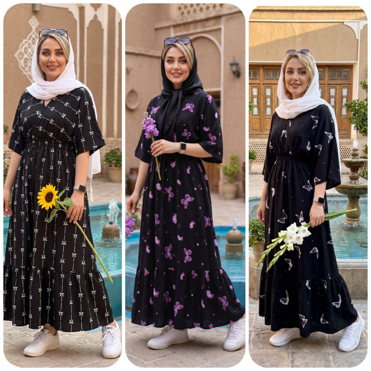 پیراهن کیمونو سوپر کلوش سوپرسافتبا لطافت بالا در رنگبندی 🎀 🎀 کد ۲۰۸۳۱ دلتا