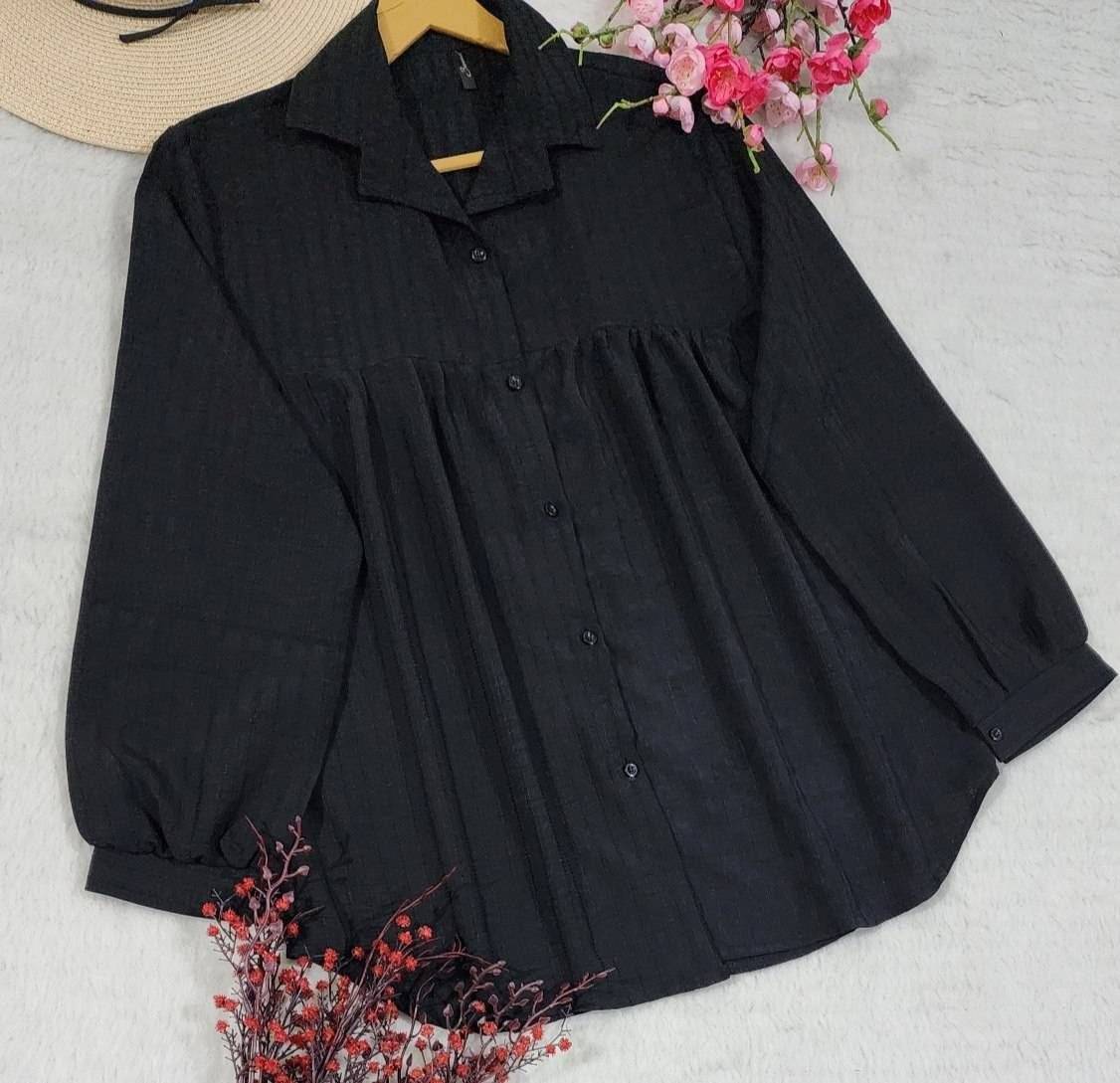 شومیز مانتویی محرمی جلو پیله مریم تنخور زیبا و شیک 😍❤️کد510 شانی