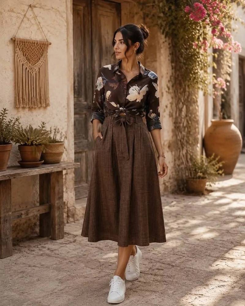 ست شومیز دامن ارکیده شیک و خاص ❤️😍کد20933 ترمه