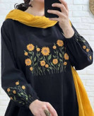 کفتان بلند گلدوزی آروشا بابوس اعلا در رنگ بندی کد 5839 والیا
