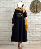 کفتان بلند گلدوزی آروشا بابوس اعلا در رنگ بندی کد 5839 والیا
