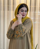 کفتان بلند گلدوزی آروشا بابوس اعلا در رنگ بندی کد 5839 والیا