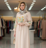 کفتان بلند گلدوزی آروشا بابوس اعلا در رنگ بندی کد 5839 والیا