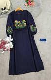 کفتان بلند گلدوزی آروشا بابوس اعلا در رنگ بندی کد 5839 والیا