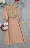 کفتان بلند گلدوزی آروشا بابوس اعلا در رنگ بندی کد 5839 والیا