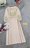 کفتان بلند گلدوزی آروشا بابوس اعلا در رنگ بندی کد 5839 والیا