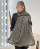شومیز لبه لمه دوزی پلیسه با کیفیت 🌈🛍🎀۹۵۰۳ نفیس