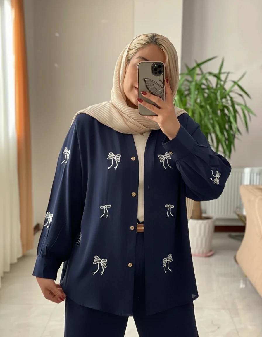 شومیز مانتویی قاصدک شیک و زیبا ❤️😍کد 561 آدراپانا