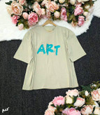 تیشرت باکسی ART زیبا وشیک دوخت مزونی تنخور عالی در رنگبندی 🎀 🎀 کد ۲۰۹۸۱ مدلند