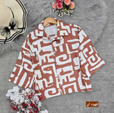 شومیز باکسی طرحدار تنخور شیک و رنگ بندی زیبا ❤️🎀کد18019 کلار