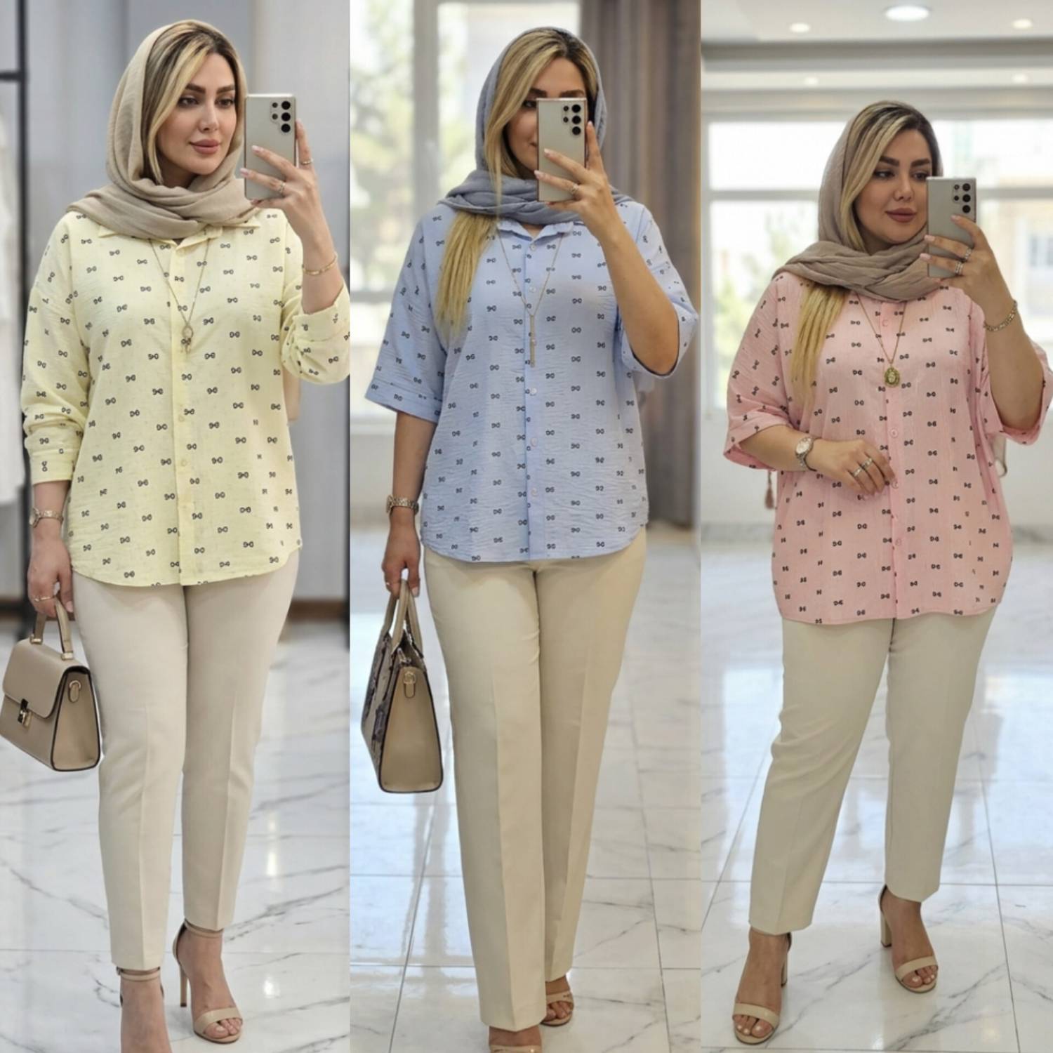 شومیز کیمونو پاپیون شیک و زیبا در رنگ بندی عالی ❤️😍کد18314 کلار