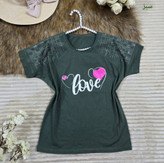 تیشرت باکسی نگینی با طرح love با دوخت تضمینی😎👌🏻کد20947 سارین