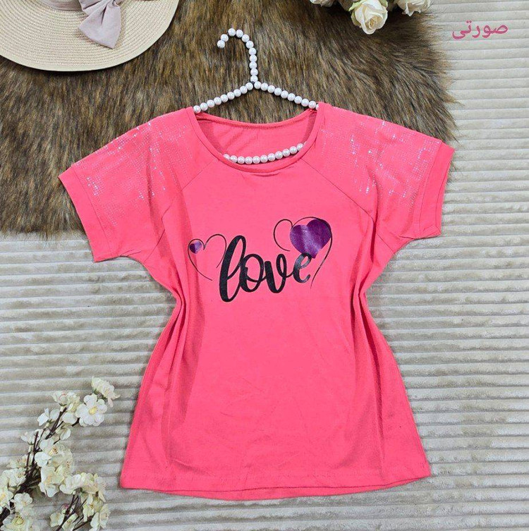 تیشرت باکسی نگینی با طرح love با دوخت تضمینی😎👌🏻کد20947 سارین