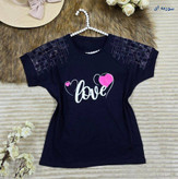 تیشرت باکسی نگینی با طرح love با دوخت تضمینی😎👌🏻کد20947 سارین