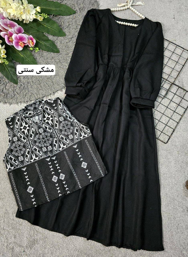 مانتو مشکی با طرح های متفاوت 🛍💓۵۶۳۴ نفیس