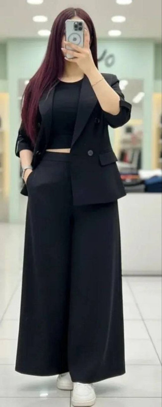 کت و دامن شلوارب رویا لنین درجه یک 🌈🛍💯۶۳۰ آدراپانا