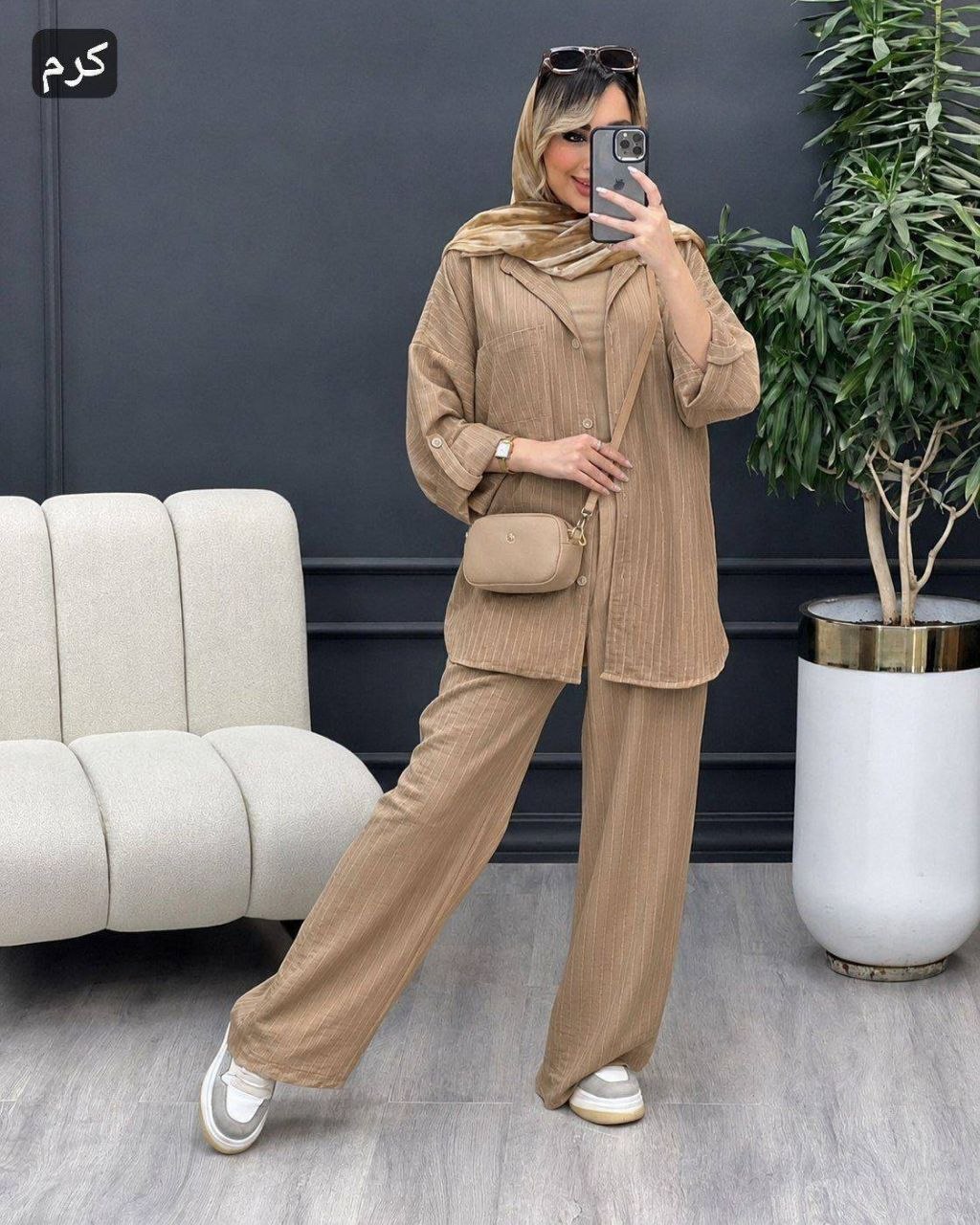 شومیز و شلوار فرناز سوپر آیوا 🛍💯🌈۶۲۷ آدراپانا