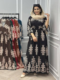 پیراهن بلند ساحلی ترمه سبک و خنک در رنگ بندی کد 20953 چیچک