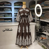 پیراهن بلند ساحلی ترمه سبک و خنک در رنگ بندی کد 20953 چیچک