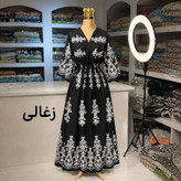 پیراهن بلند ساحلی ترمه سبک و خنک در رنگ بندی کد 20953 چیچک
