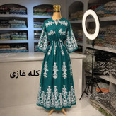 پیراهن بلند ساحلی ترمه سبک و خنک در رنگ بندی کد 20953 چیچک