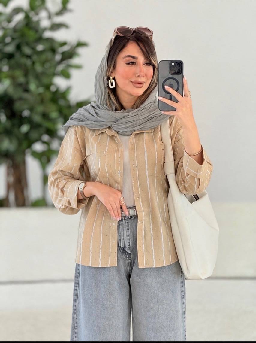 مانتو راه راه نفیس خنک و راحت😍♥️👌🏻کد 13368 سارین